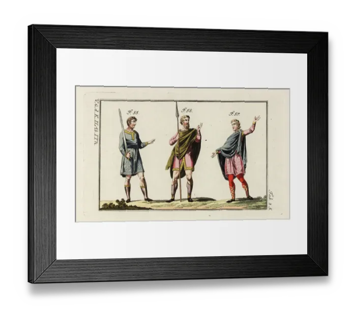 Framed Print : Anglo Saxon soldiers and nobleman Framed Print : Anglo Saxon soldiers and nobleman