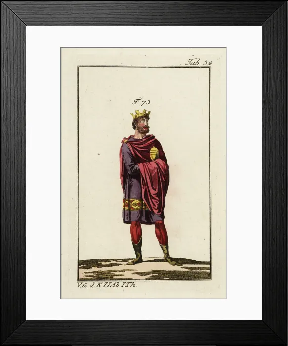 Framed Print : King of the Danes with crown and sceptre Framed Print : King of the Danes with crown and sceptre