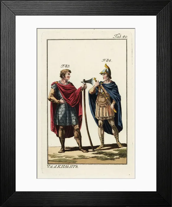 Framed Print : Guy I (1020s~1100), count of Ponthieu, and equerry Framed Print : Guy I (1020s~1100), count of Ponthieu, and equerry