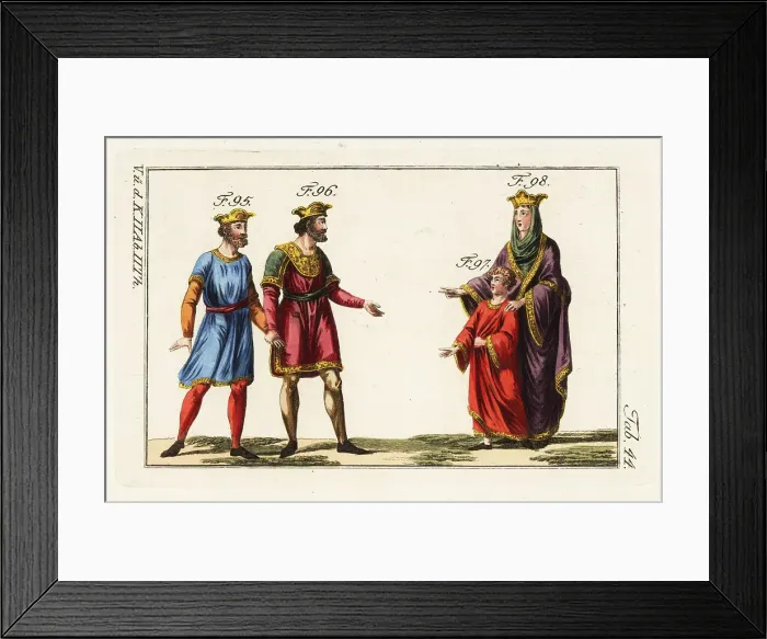 Framed Print : King Lothar I, King Louis V, Emma and her son Otto Framed Print : King Lothar I, King Louis V, Emma and her son Otto