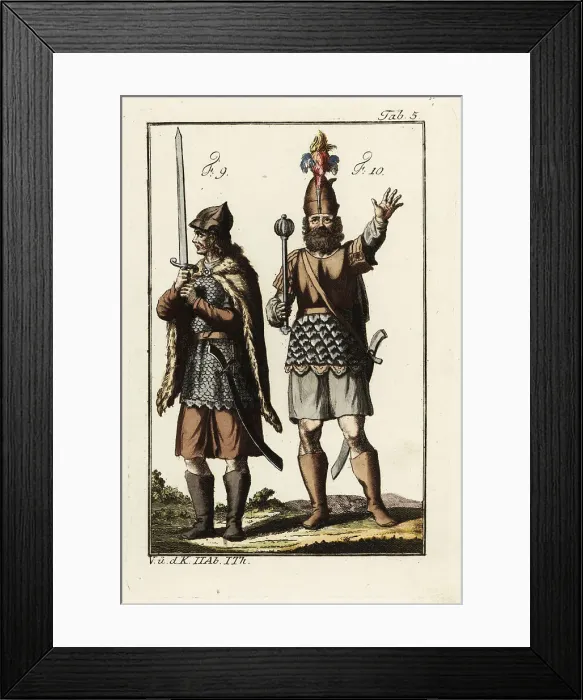 Framed Print : Hun soldier and herald Framed Print : Hun soldier and herald