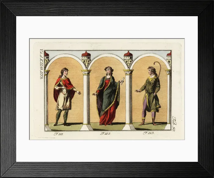 Framed Print : Norman nobles of the 12th century Framed Print : Norman nobles of the 12th century