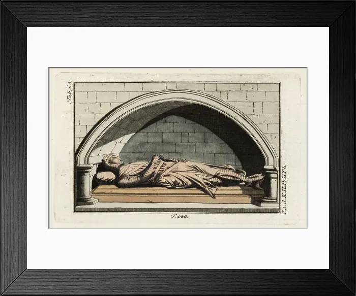 Framed Print : Knight in armour from Danbury church, 13th century Framed Print : Knight in armour from Danbury church, 13th century