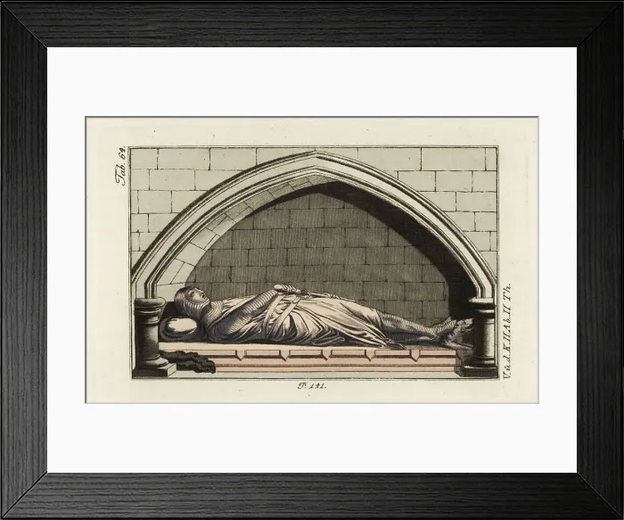 Framed Print : Effigy of Norman knight from Danbury church, 13th century Framed Print : Effigy of Norman knight from Danbury church, 13th century