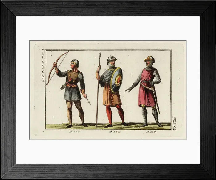Framed Print : Norman soldiers, 12th century Framed Print : Norman soldiers, 12th century
