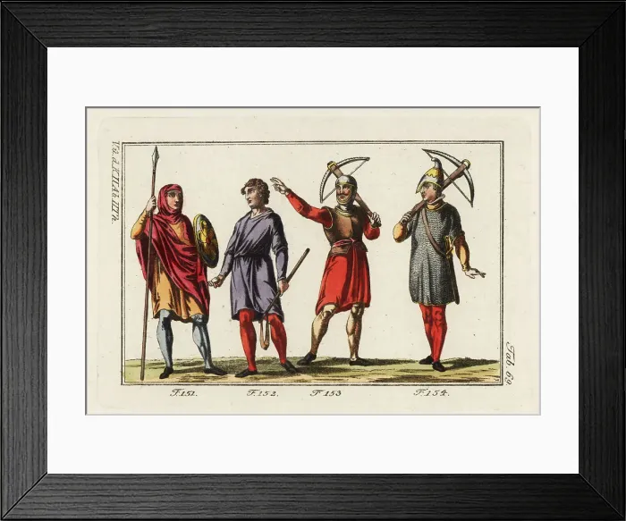 Framed Print : Norman soldiers, 12th century Framed Print : Norman soldiers, 12th century