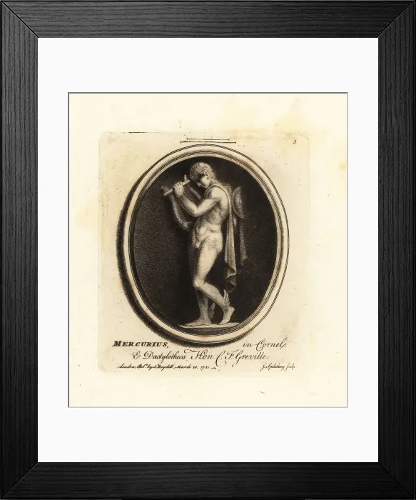 Framed Print : Portrait of Mercury, Roman god of communication Framed Print : Portrait of Mercury, Roman god of communication