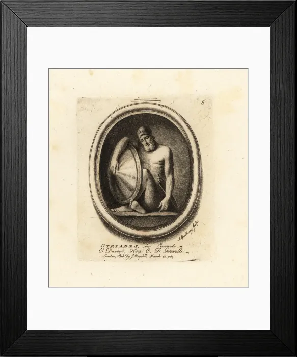 Framed Print : Portrait of Othryadess, Spartan warrior Framed Print : Portrait of Othryadess, Spartan warrior