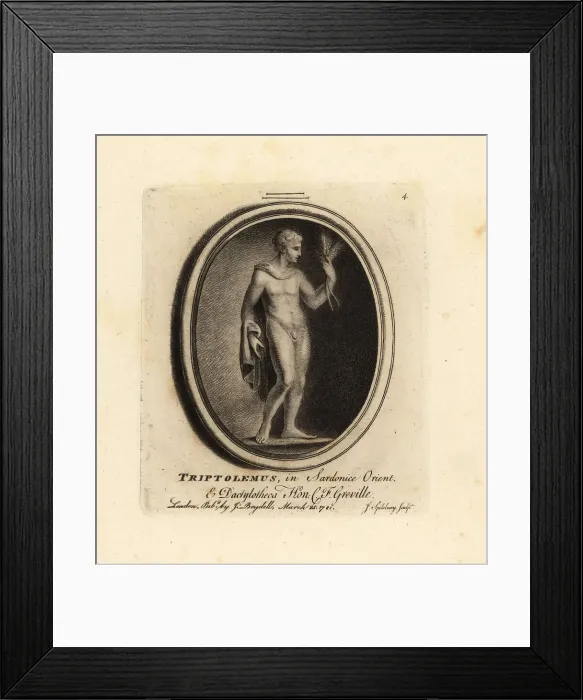 Framed Print : Portrait of Triptolemus, a warrior connected to Demeter Framed Print : Portrait of Triptolemus, a warrior connected to Demeter