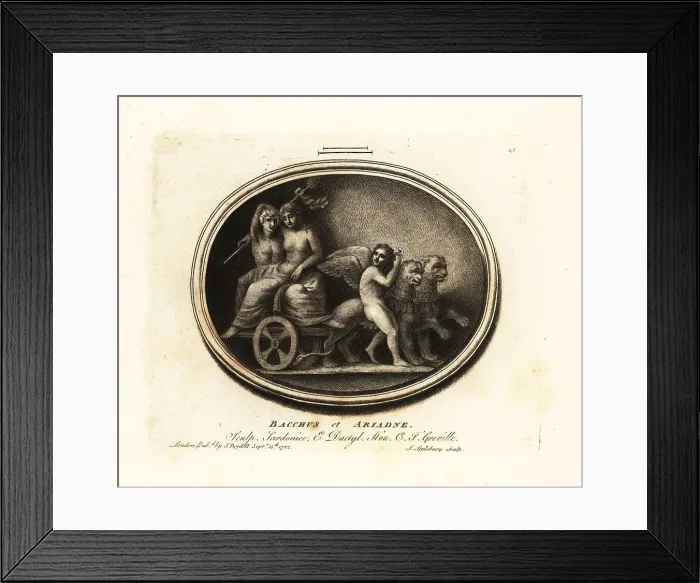 Framed Print : Bacchus and Ariadne on a chariot on Naxos island Framed Print : Bacchus and Ariadne on a chariot on Naxos island