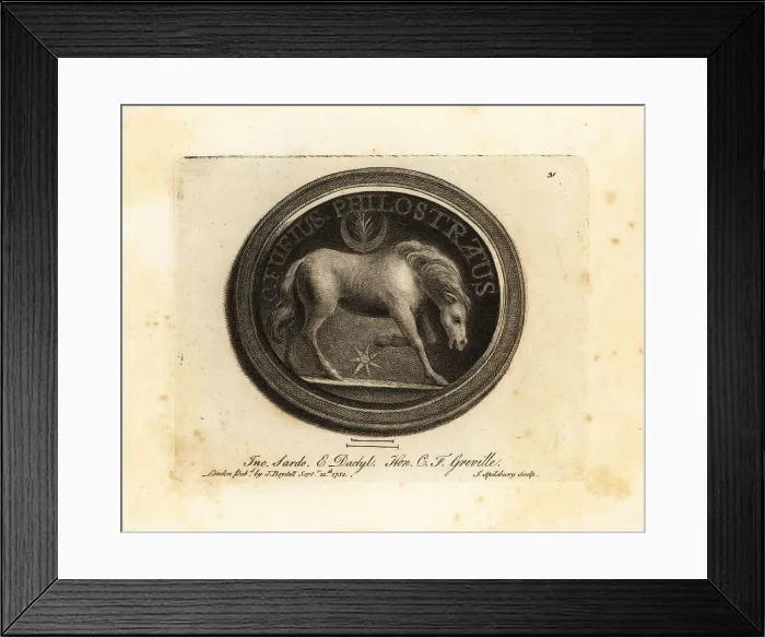 Framed Print : Figure of a horse with the inscription C. Fufius Philostratus Framed Print : Figure of a horse with the inscription C. Fufius Philostratus