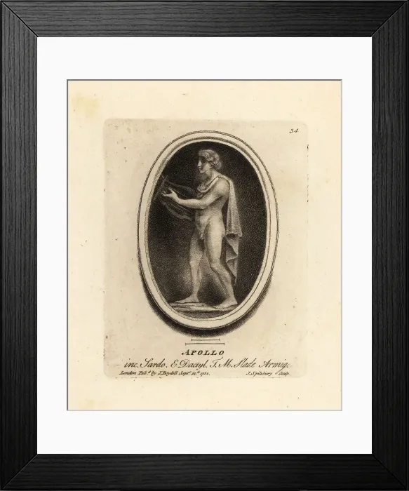 Framed Print : Figure of Apollo, Greek and Roman god of archery Framed Print : Figure of Apollo, Greek and Roman god of archery
