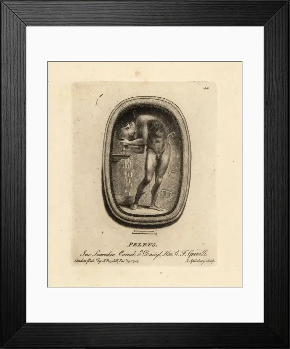 Framed Print : Peleus performing a purification ritual Framed Print : Peleus performing a purification ritual