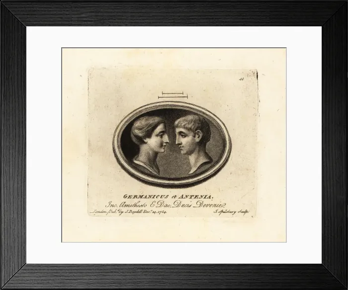 Framed Print : Germanicus Julius Caesar with his mother Antonia Minor Framed Print : Germanicus Julius Caesar with his mother Antonia Minor