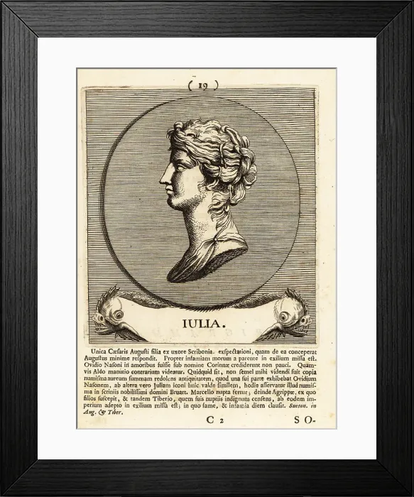 Framed Print : Julia the Elder, wife of Emperor Tiberius