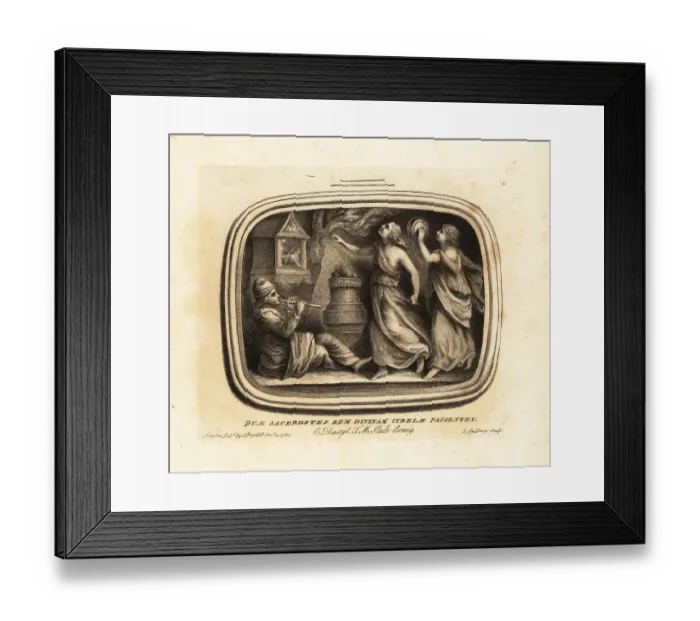 Framed Print : Two priestesses making an offering to Cybele Framed Print : Two priestesses making an offering to Cybele