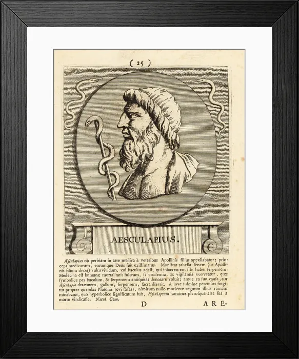 Framed Print : Asclepius, god of medicine in ancient Greek mythology Framed Print : Asclepius, god of medicine in ancient Greek mythology