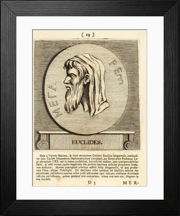 Framed Print : Euclid of Megara, Greek Socratic philosopher