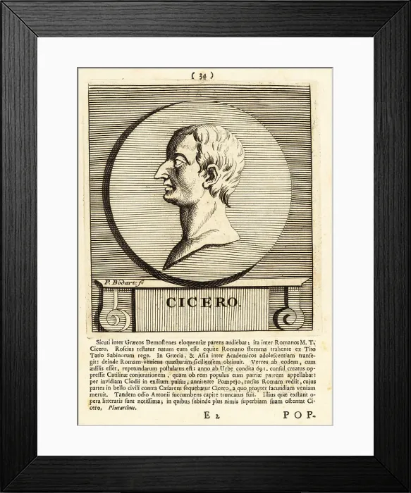 Framed Print : Marcus Tullius Cicero, Roman statesman and philosopher