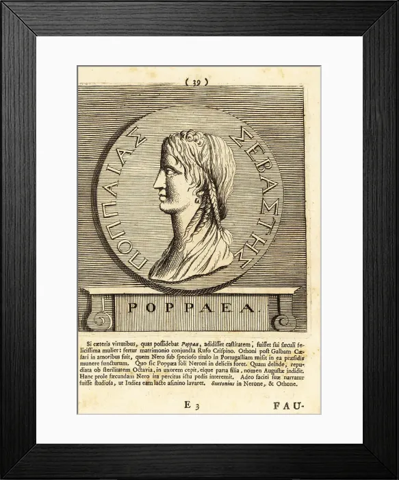 Framed Print : Poppaea Sabina, second wife of Roman Emperor Nero Framed Print : Poppaea Sabina, second wife of Roman Emperor Nero