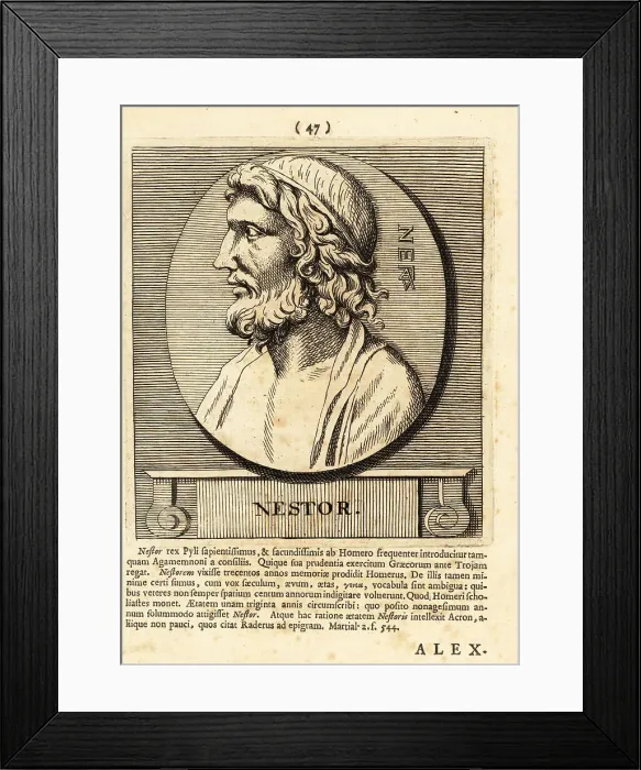 Framed Print : Nestor of Gerenia, legendary wise King of Pylos Framed Print : Nestor of Gerenia, legendary wise King of Pylos