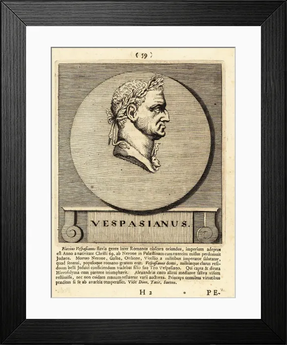 Framed Print : Vespasian, Roman emperor Framed Print : Vespasian, Roman emperor