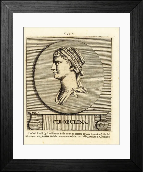 Framed Print : Cleobulina, ancient Greek poetess, fl. 6th century BC Framed Print : Cleobulina, ancient Greek poetess, fl. 6th century BC
