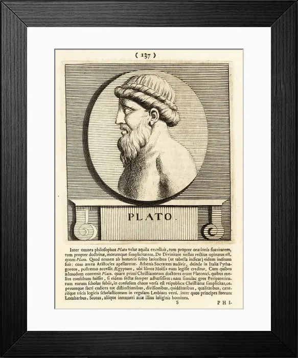 Framed Print : Plato, Athenian philosopher in Ancient Greece Framed Print : Plato, Athenian philosopher in Ancient Greece