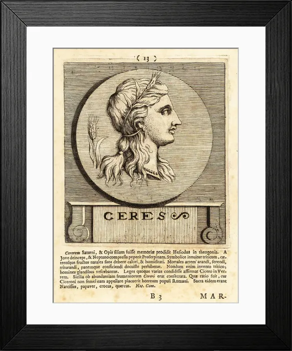 Framed Print : Ceres, Roman goddess of agriculture and grain Framed Print : Ceres, Roman goddess of agriculture and grain