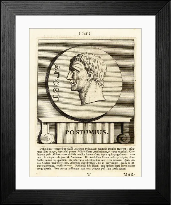 Framed Print : Aulus Postumius Albinus, Roman Consul Framed Print : Aulus Postumius Albinus, Roman Consul