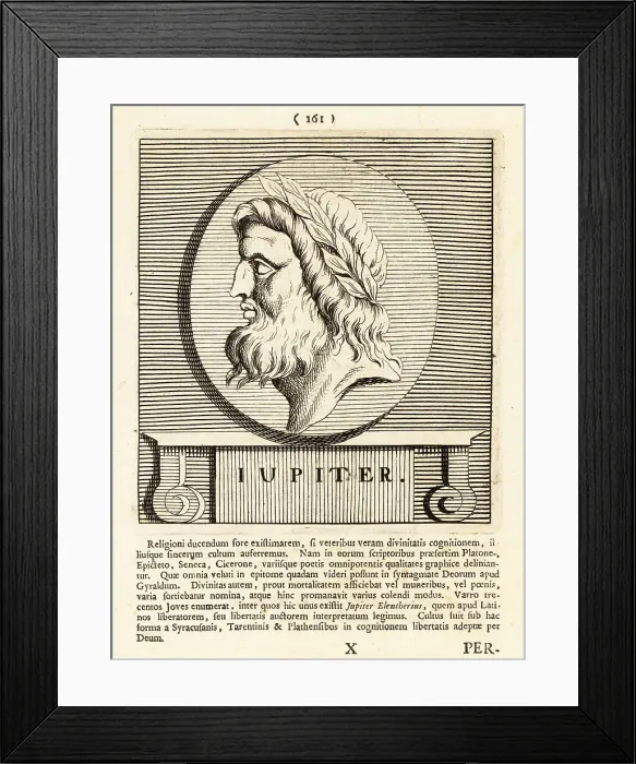 Framed Print : Jupiter, chief Olympian god of the Roman pantheon Framed Print : Jupiter, chief Olympian god of the Roman pantheon