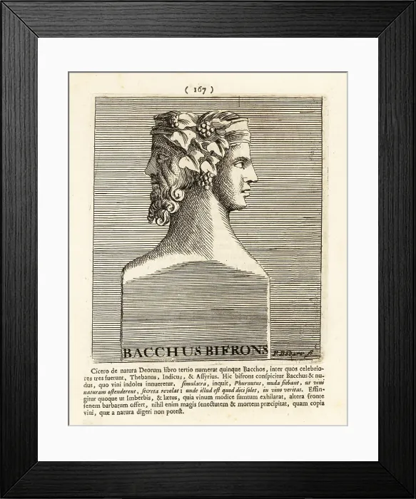 Framed Print : Bacchus Bifrons, with two heads facing in opposite directions Framed Print : Bacchus Bifrons, with two heads facing in opposite directions