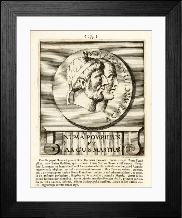 Framed Print : Numa Pompilius and Ancus Marcius, kings of Rome Framed Print : Numa Pompilius and Ancus Marcius, kings of Rome