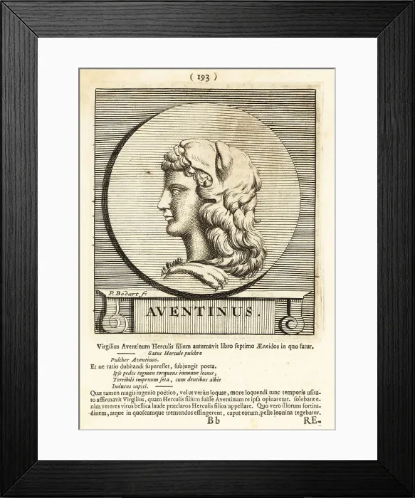 Framed Print : Aventinus wearing a lion-skin helmet Framed Print : Aventinus wearing a lion-skin helmet