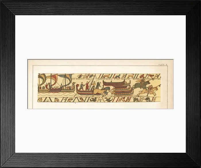 Framed Print : The Norman flotilla under William, Duke of Normandy, arrives Framed Print : The Norman flotilla under William, Duke of Normandy, arrives