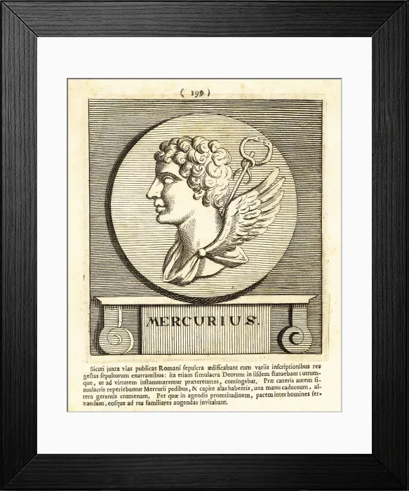 Framed Print : Mercury, Roman god of communication with cadeceus Framed Print : Mercury, Roman god of communication with cadeceus