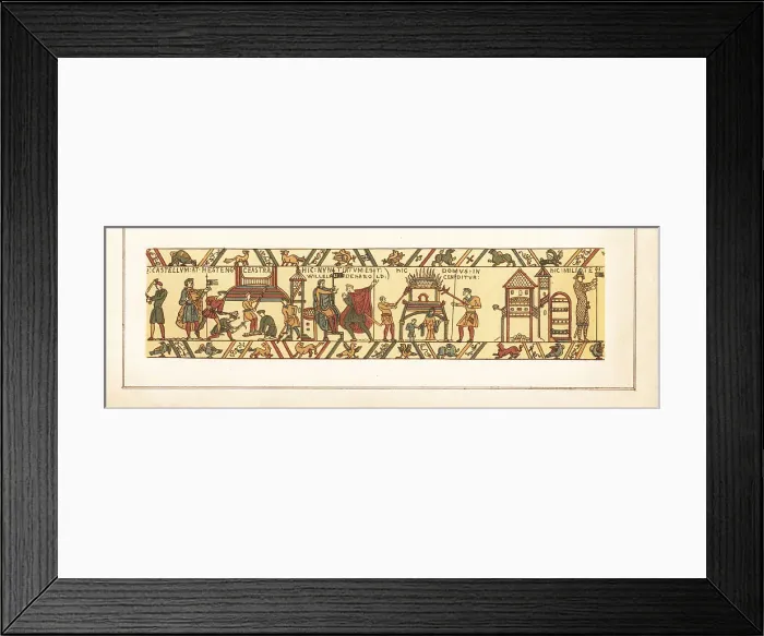 Framed Print : Norman soldiers building a fortified camp at Hastings Framed Print : Norman soldiers building a fortified camp at Hastings