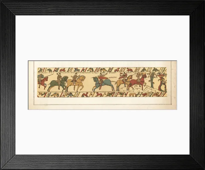 Framed Print : William, Duke of Normandy, asks his scout Vitalis for news of Ha Framed Print : William, Duke of Normandy, asks his scout Vitalis for news of Ha