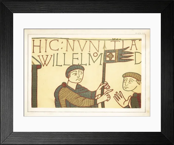 Framed Print : Portrait of William, Duke of Normandy, with his banner Framed Print : Portrait of William, Duke of Normandy, with his banner