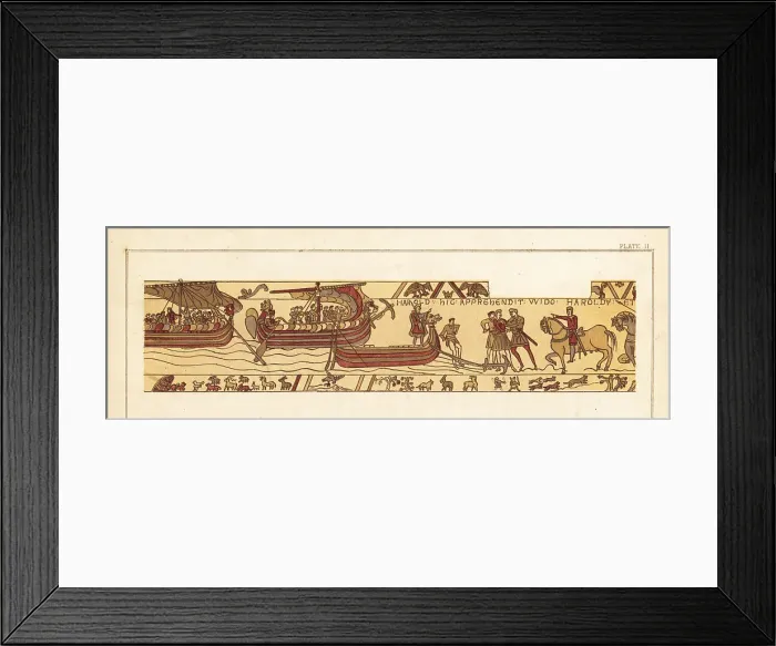 Framed Print : After a voyage, Harold Godwinson is seized by Count Wido Framed Print : After a voyage, Harold Godwinson is seized by Count Wido