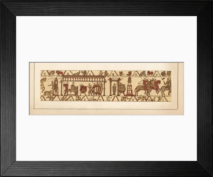 Framed Print : Duke William of Normandy receiving Harold Godwinson in his palac Framed Print : Duke William of Normandy receiving Harold Godwinson in his palac