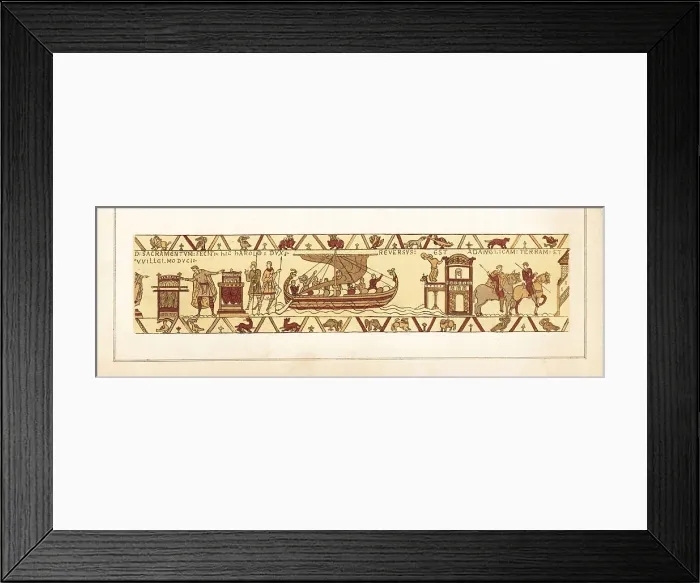 Framed Print : Harold Godwinson makes an oath to William Duke of Normandy Framed Print : Harold Godwinson makes an oath to William Duke of Normandy