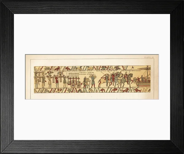 Framed Print : Norman soldiers loading stores and arms onto ships Framed Print : Norman soldiers loading stores and arms onto ships