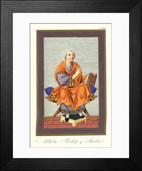Framed Print : Aldhelm, Bishop of Sherborn c.639-709 Framed Print : Aldhelm, Bishop of Sherborn c.639-709