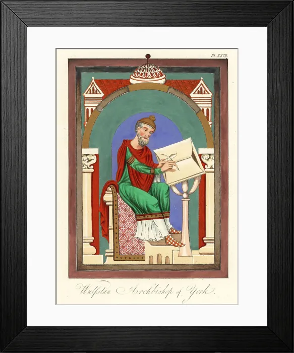 Framed Print : Wulstan II (or Wulfstan), Archbishop of York Framed Print : Wulstan II (or Wulfstan), Archbishop of York