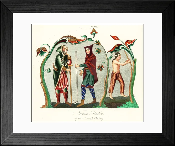 Framed Print : Norman rustics of the 11th century Framed Print : Norman rustics of the 11th century
