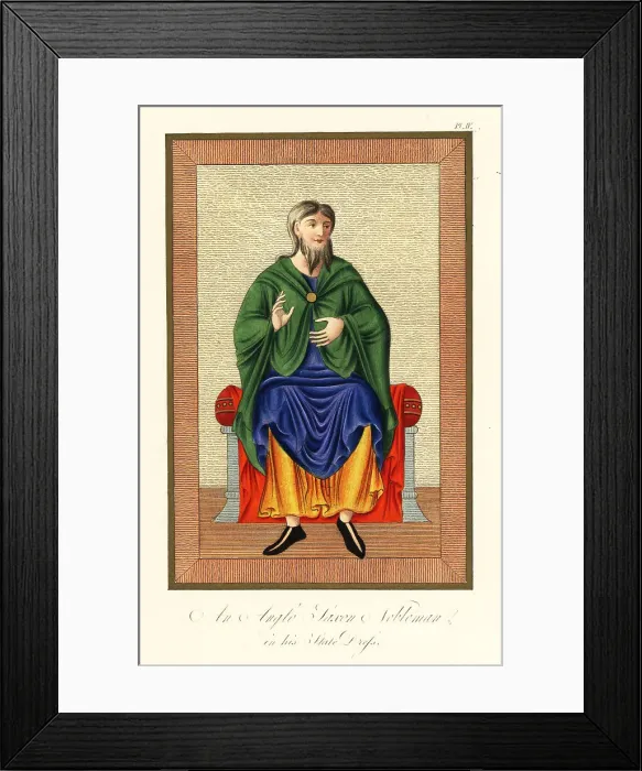 Framed Print : Anglo-Saxon nobleman in his state dress, 8th century