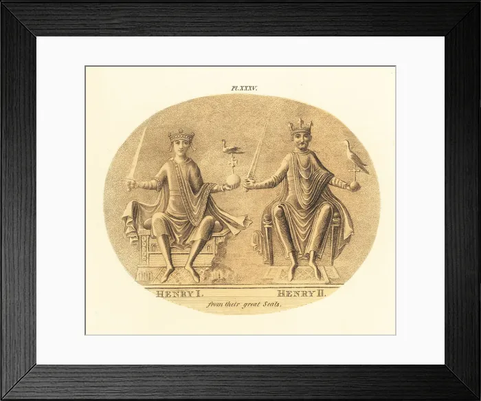 Framed Print : King Henry I and Henry II of England Framed Print : King Henry I and Henry II of England