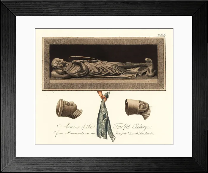 Framed Print : Templar knight's effigy, Temple Church, London, 12th century Framed Print : Templar knight's effigy, Temple Church, London, 12th century