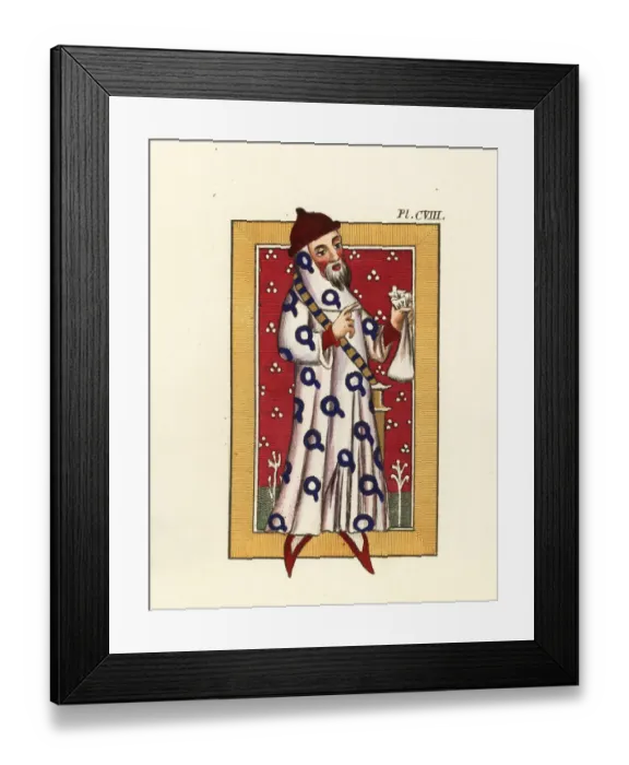 Framed Print : Sir Neil Loring in robe decorated with garters Framed Print : Sir Neil Loring in robe decorated with garters